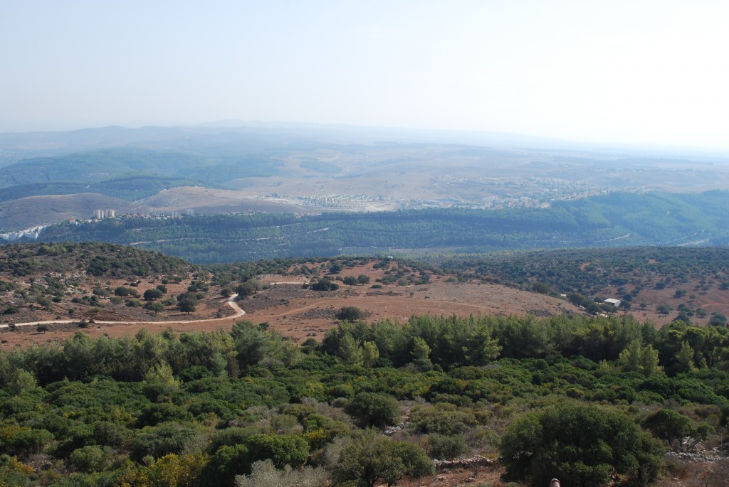 Jezreel Valley north of Mount Carmel where Elijah Prayed in Israel