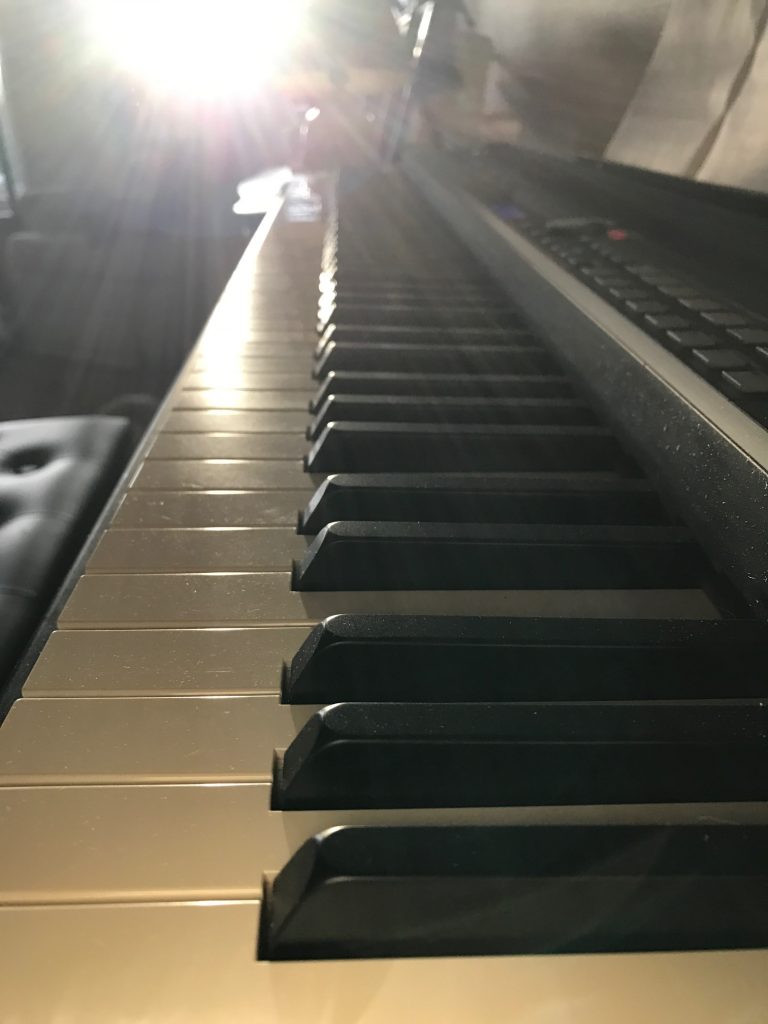 Piano in the sunlight